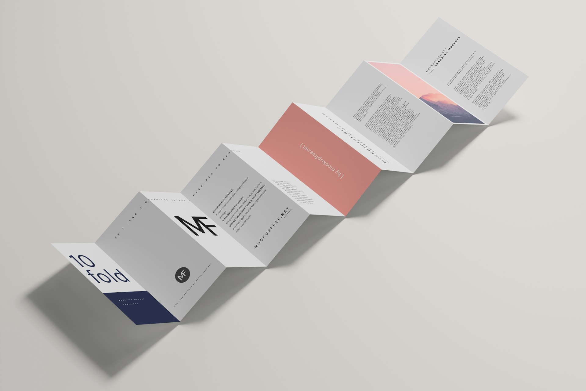a folded brochure on a white background